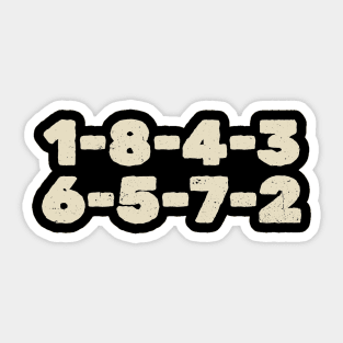 1-8-4-3-6-5-7-2 Firing Order Funny Sticker